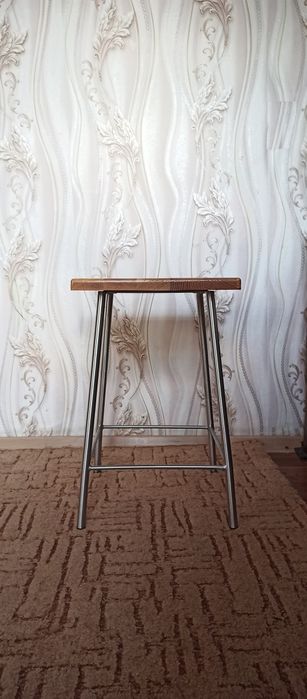 Стул кухонный/ стілець кухонний, нержавеющая сталь, стиль лофт