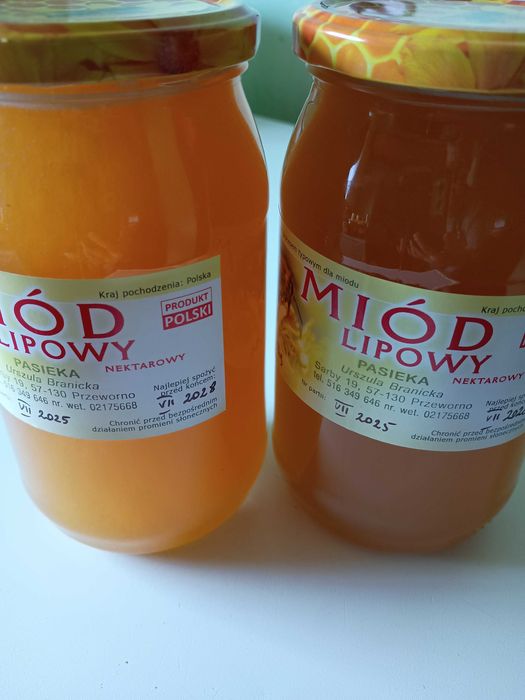 Miód lipowy dwupak.