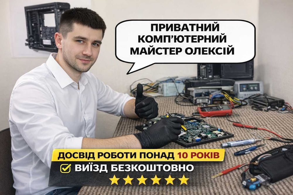 Ремонт комп’ютерної техніки, телевізорів та кавомашин