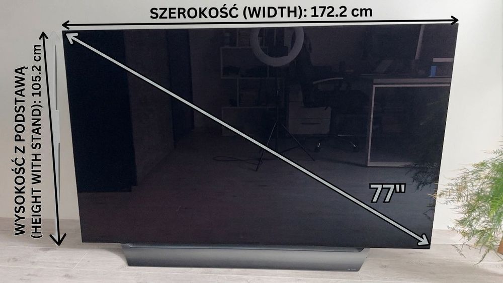Telewizor LG OLED 77" C8 (OLED77C8LLA) – 4K HDR | Uszkodzony matrycowo / Na tło / Studio