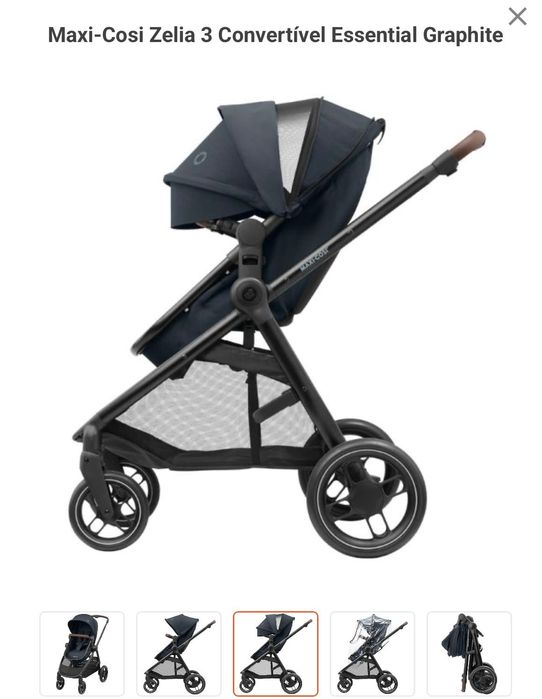 Carrinho bebé Maxi-cosi Zélia 3 Convertível Essential Graphite