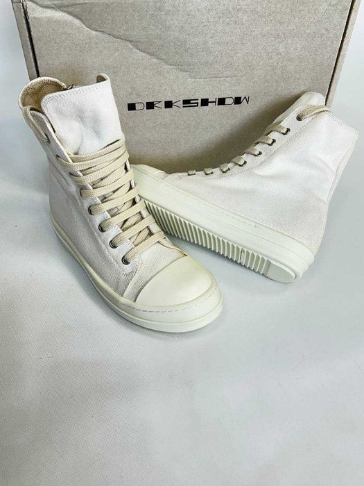 Rick Owens Ramones DRKSHDW milk 43 білі кеди opium archive кеды