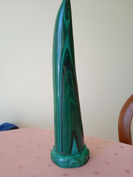 Magnífica peça em malaquite 3,290 kg