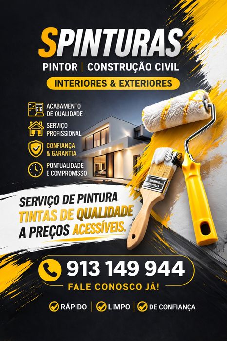 Pinturas interiores e exteriores.