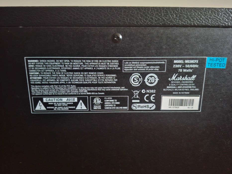 Amplificador Marshall MG30FX