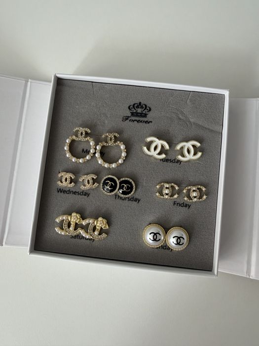 Набір сережок Chanel, сережки Chanel, серги