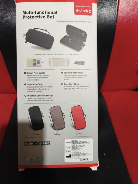 Bolsa + acessórios para nintendo switch 2