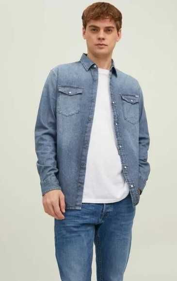 JACK&JONES - Sheridan Shirt - Męska Koszula Jeansowa S Nowa !