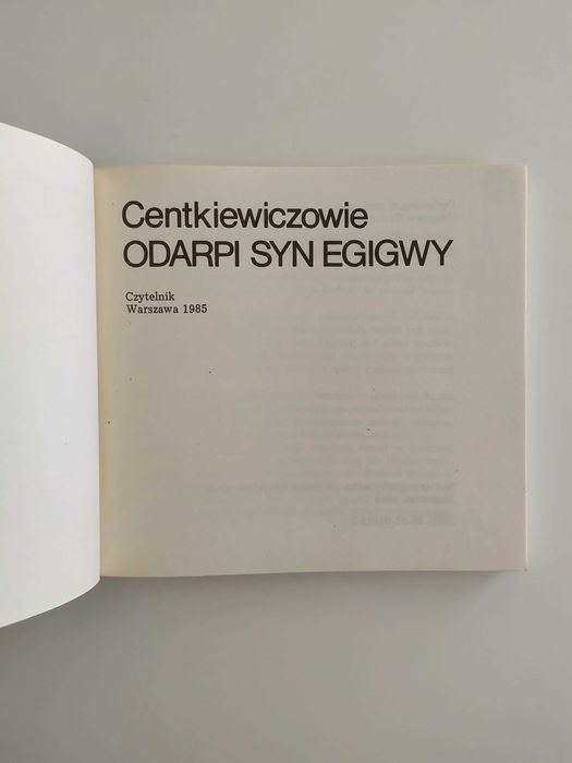 Odarpi syn Egigwy - Centkiewiczowie