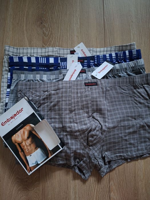 4x Bokserki, szorty męskie Atlantic, rozmiar 4XL, bawełna