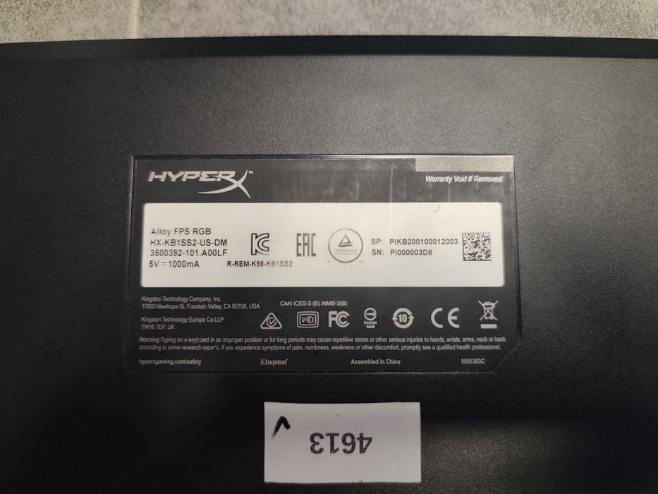 Клавіатура HyperX Alloy FPS RGB
