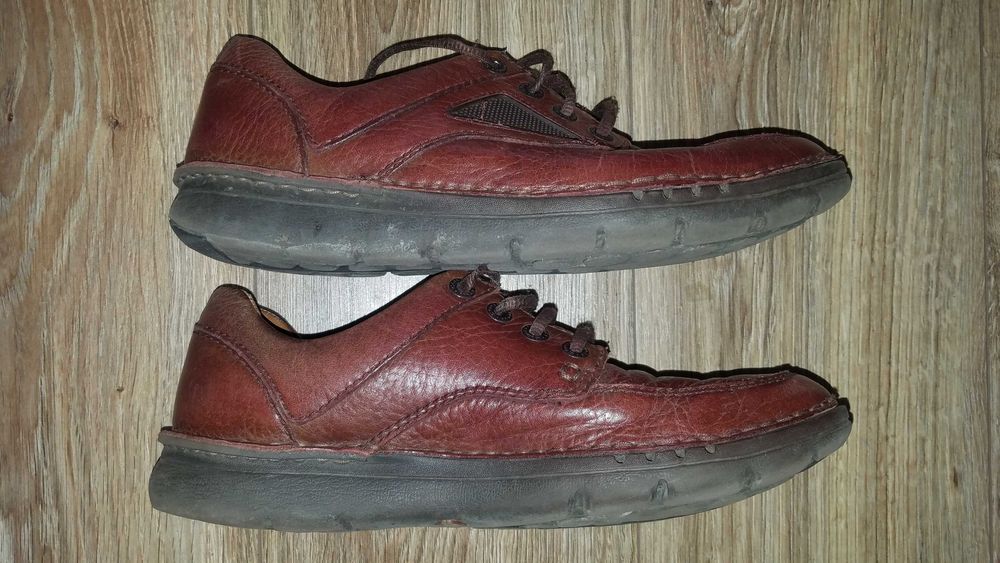 Buty CLARKS Unstructured 42/43 27.5cm Skórzane* półbuty brązowe skóra