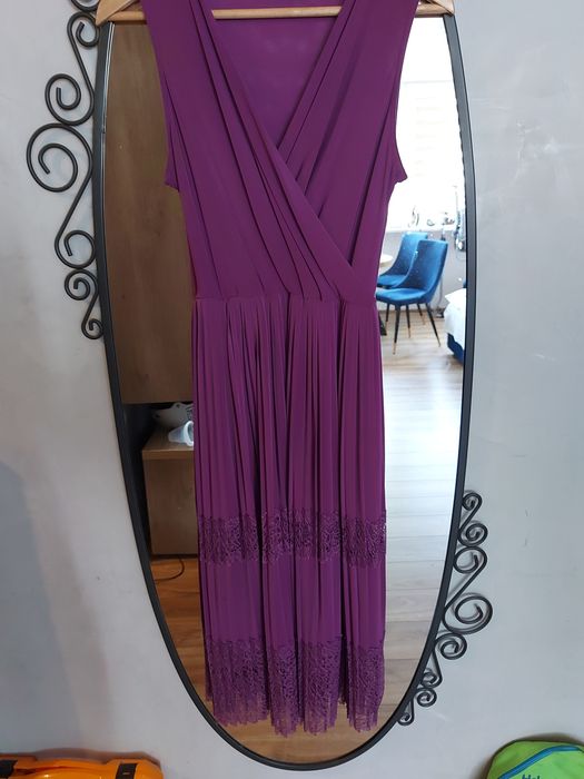Sukienka plisowana koktajlowa