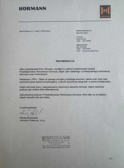 Serwis, naprawa maszyn budowlanych, rolniczych i przemysłowych.