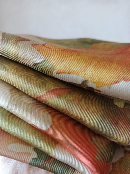 Шарф палантин шовк натуральний ,silk twill ,Hubegger, Італія