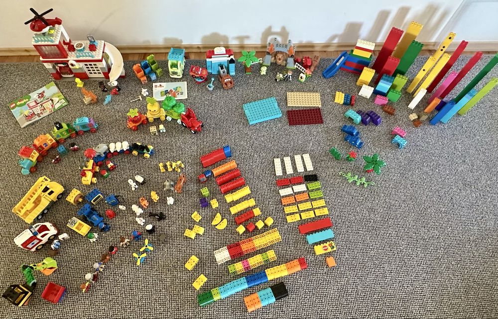 LEGO DUPLO 9 kg / 700 elem. – 10970, 10987, 10939, 10996, 10847, 10982 + inne