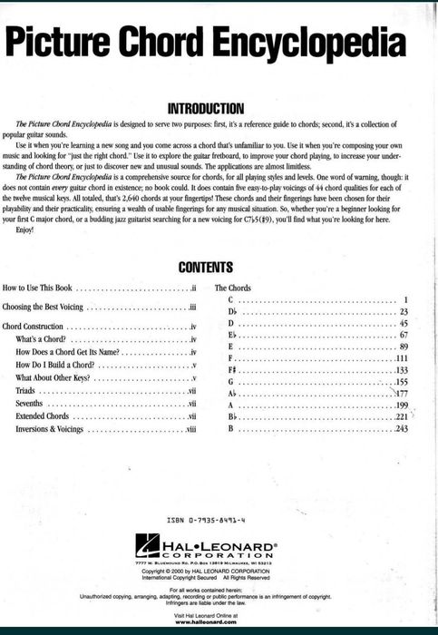 Ноты для Гитары 
Книга Энциклопедия аккордов и гамм для Гитары в 24 то