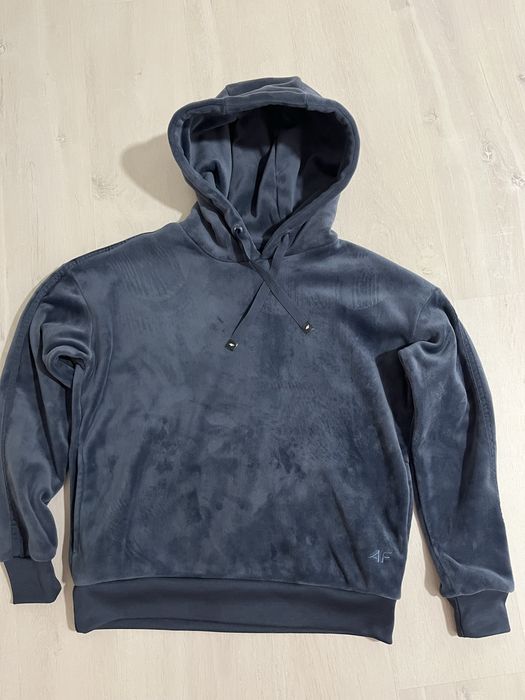 Bluza welurowa 4F rozm S. Granat. Ciepła. Świetny stan!