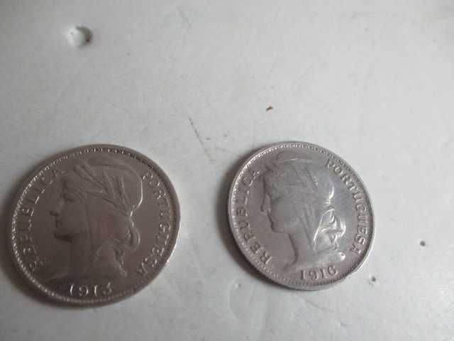 Moeda vinte centavos 1913 prata moeda 20 centavos 1916 prata