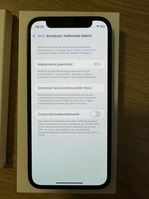 iPhone 12 mini 64GB Apple – dobry stan – 82% baterii – sprawny