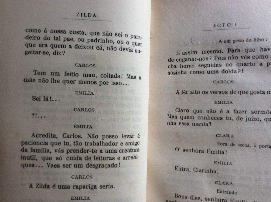 Zilda : peça em 4 actos / Alfredo Cortez,  1.ª edição, 1921. Raro