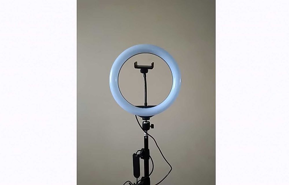 Кольорова кільцева лампа 30 см, зі штативом 2 метри