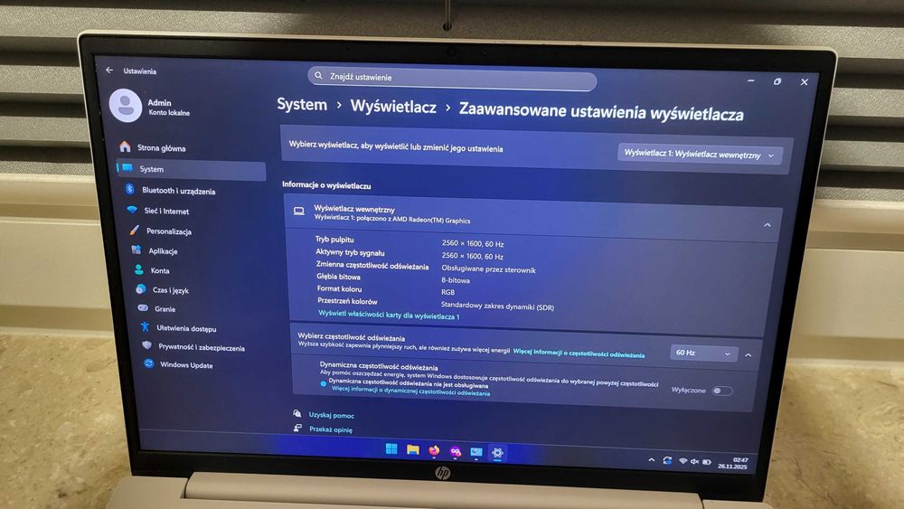 Laptop 13'3 IPS 2560x1600 matryca 100%srgb HP Pavilion 1TB SSD