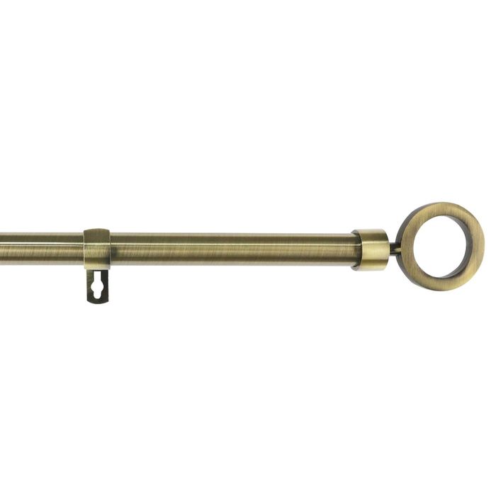 Karnisz ozdobny drążek do zasłon (złoty, 120-210 cm Stalowe kółka)