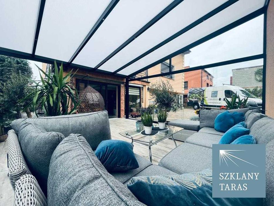 Zadaszenie tarasu aluminiowe, pergola, weranda, zabudowa balkonu, wiata, Montaż Gratis