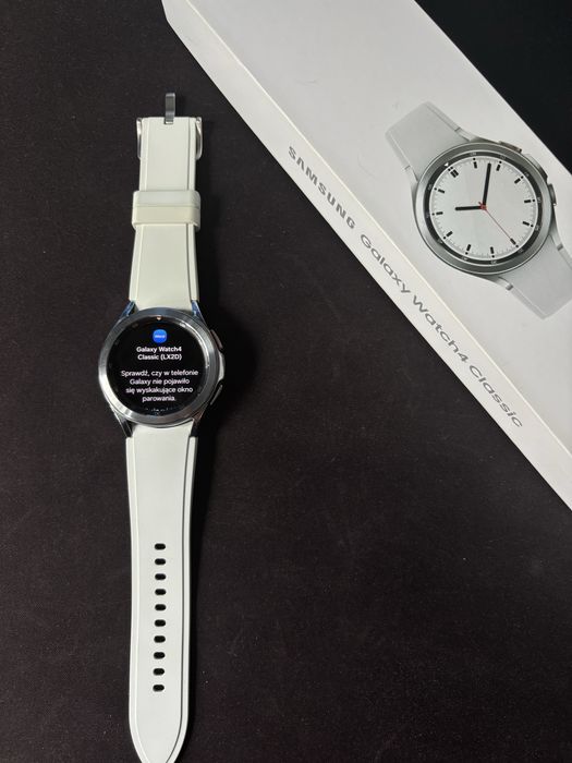 Samsung Galaxy Watch 4 Classic Srebrny | Stan IGŁA | Pudełko | Bez blokad