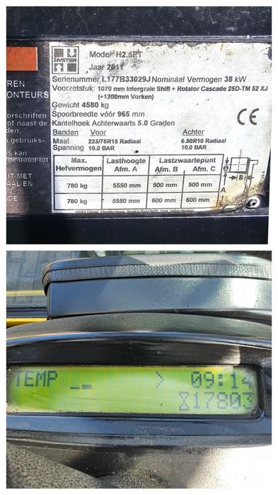 Wózek widłowy HYSTER H2.5FT TRIPLEX 2.5t LPG  4 sekcje transport