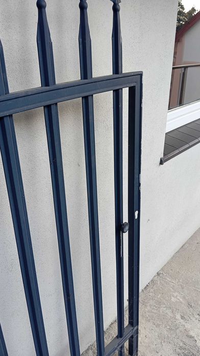 Ogrodzenie metalowe 8 przęseł, furtka, brama 2 skrzydłowa