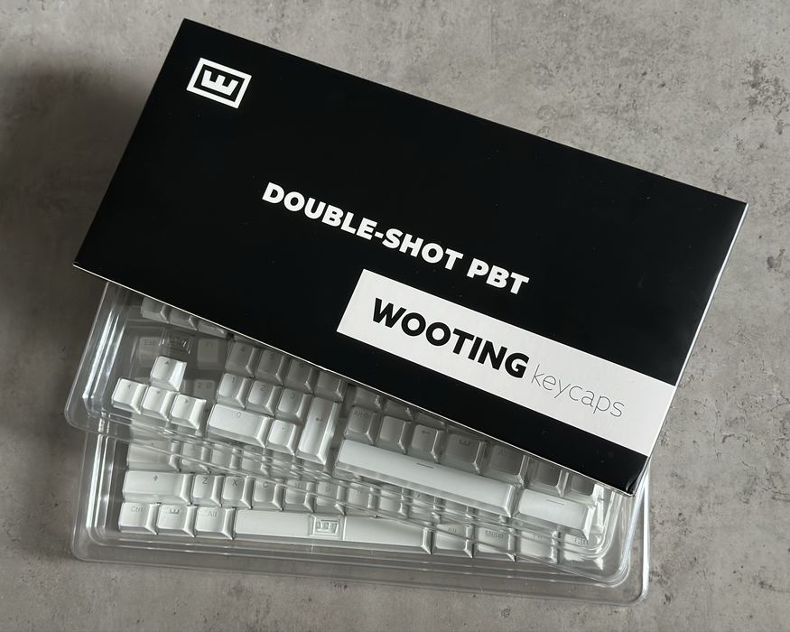 Білі Кейкапи Wooting Double-shot PBT Keycap Set White