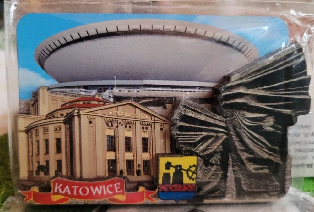 Magnes na lodówkę kontur Katowice