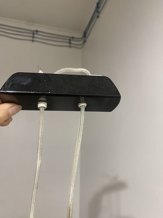 Candeiro preto em cerâmica