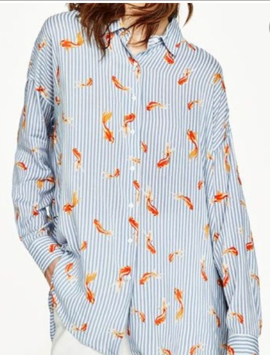 Стильная рубашка оверсайзс Zara