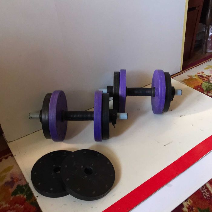 Гантелі розбірні 2 шт по 10 кг + додаткові диски 2 шт по 2 кг (24 кг)