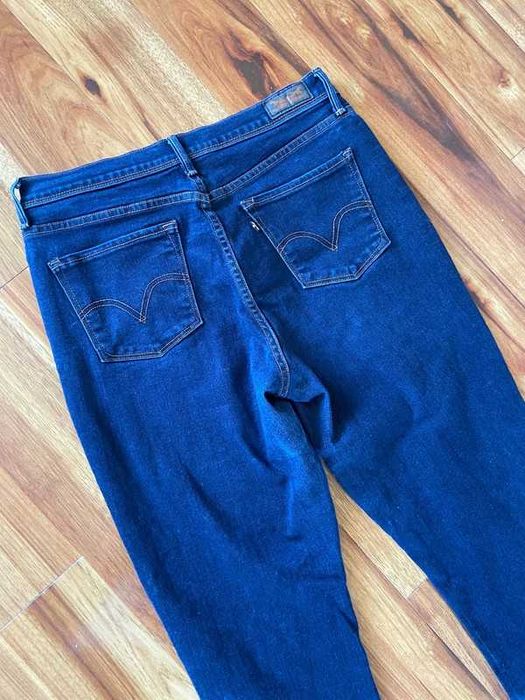 Levis m l 38 40 jeansy 7/8 do kostek skinny ciemne dżins oryginalne