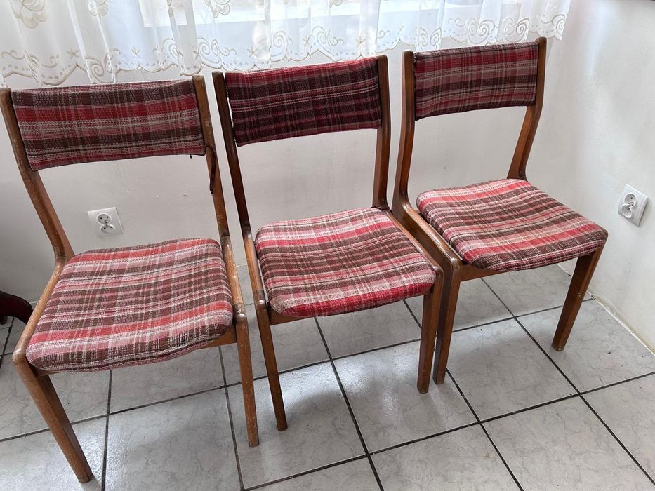 Krzesła PRL vintage art deco