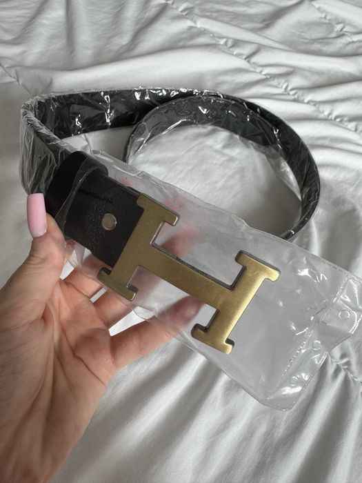 Skórzany elegancki pasek hermes