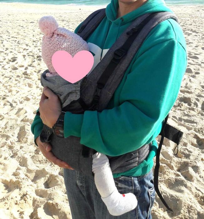 Marsúpio Bykay Mei Tai Classic Baby Denim (como novo)