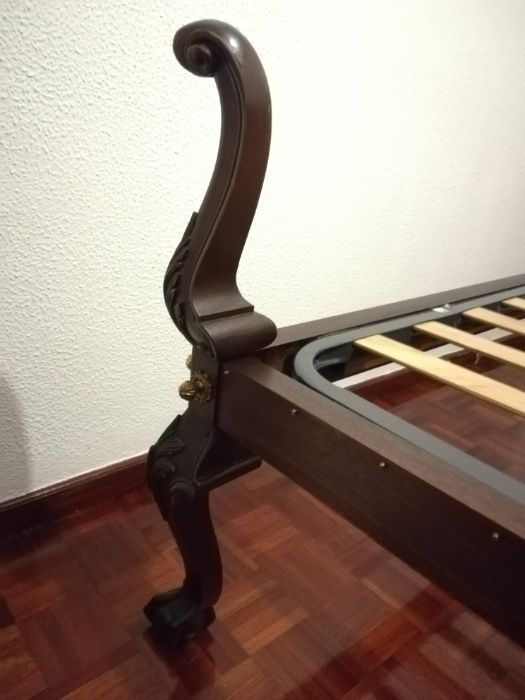 Cama D. João antiga madeira maciça