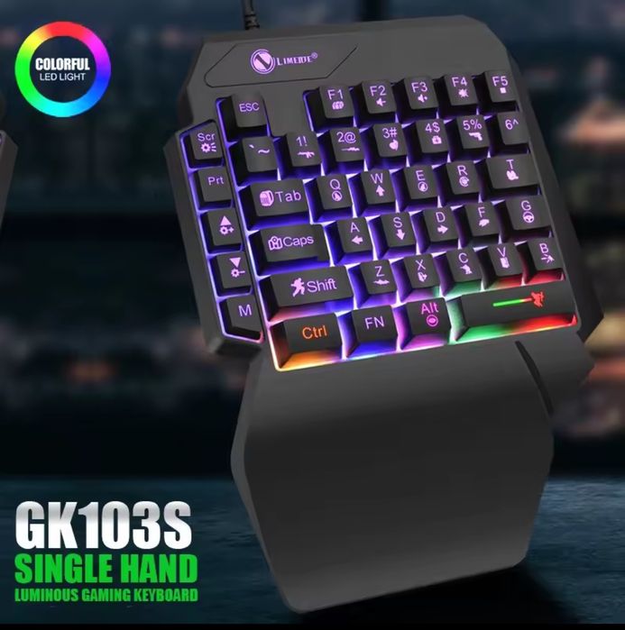 Компактна ігрова клавіатура для кіберспорту з яскравою RGB підсвіткою