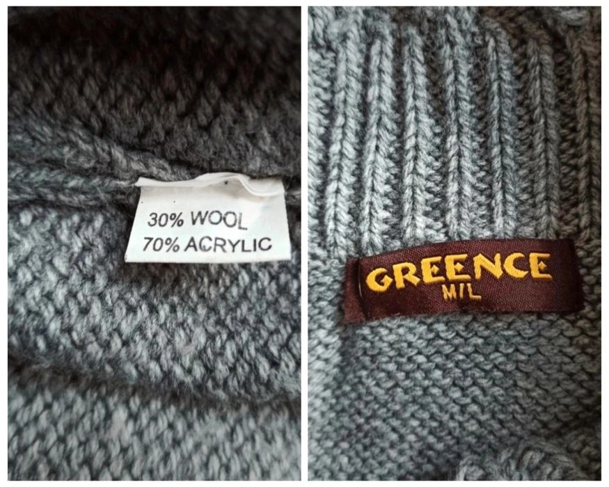 Długi bezrękawnik z golfem Greence rozm. M/L