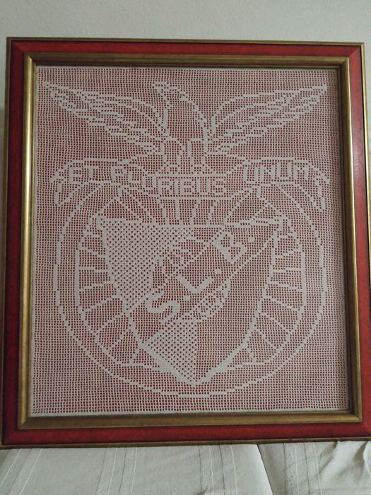 Quadro S.L.B. em renda