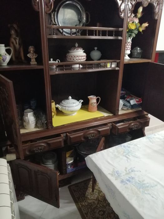 Móvel de sala antigo - vintage, madeira maciça