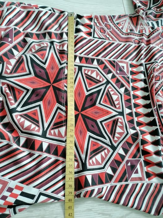 Wzorzysta sukienka geometryczne kształty bpc Bonprix Collection M 38 1