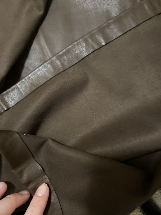 Юбка кожаная шоколад  Zara