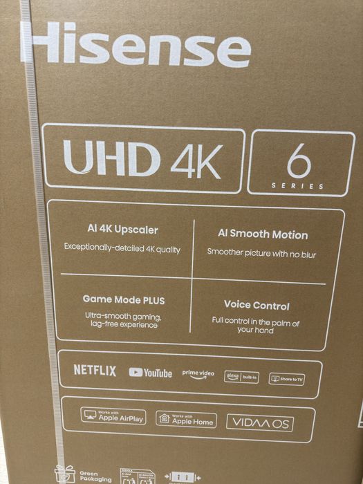 Телевізор Hisense 65 A6Q Новий В Плівках Гарантія 1 Рік