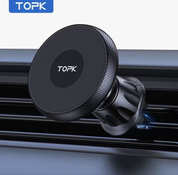 Магнітий тримач автомобільний магнітний TOPK для смартфону.  MagSafe , IPhone , Android